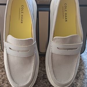 Cole Haan Women's Grandpro Rally Penny Canvas Gray Loafers Size 8.5B